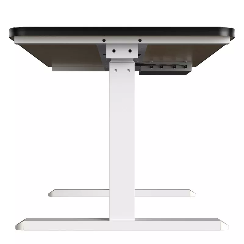 Bela steklena deska dvojna motorna dvižna miza