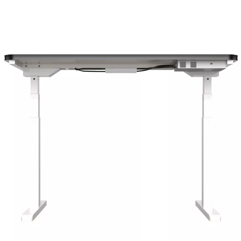Bela steklena deska dvojna motorna dvižna miza