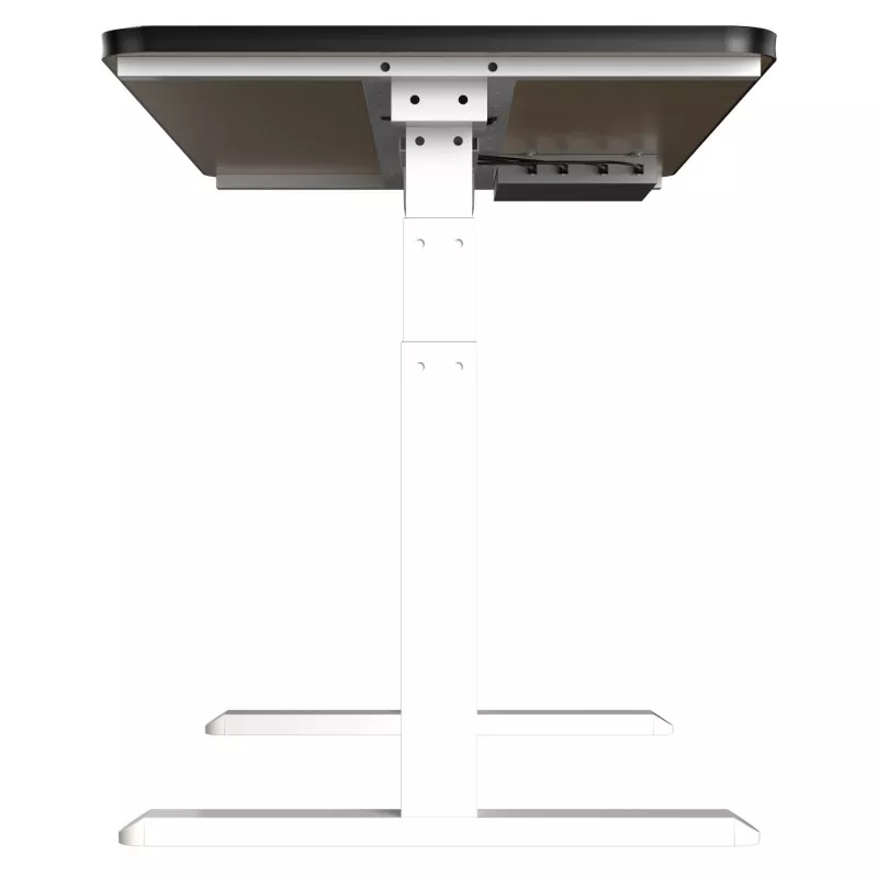 Bela steklena deska dvojna motorna dvižna miza